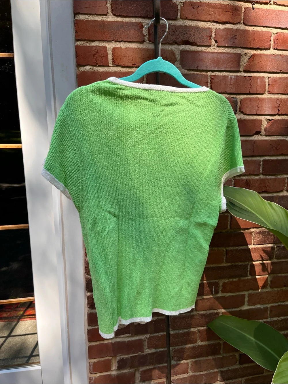 J Crew Ringer Capped Sleeve Sweater T-Shirt NWT